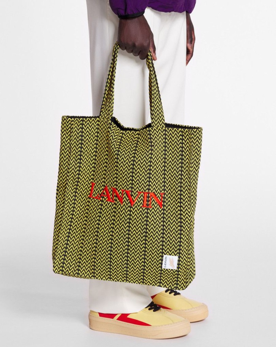 Uomini LANVIN Borse Tote | Borsa Tote Lanvin X Future Kerb In Cotone