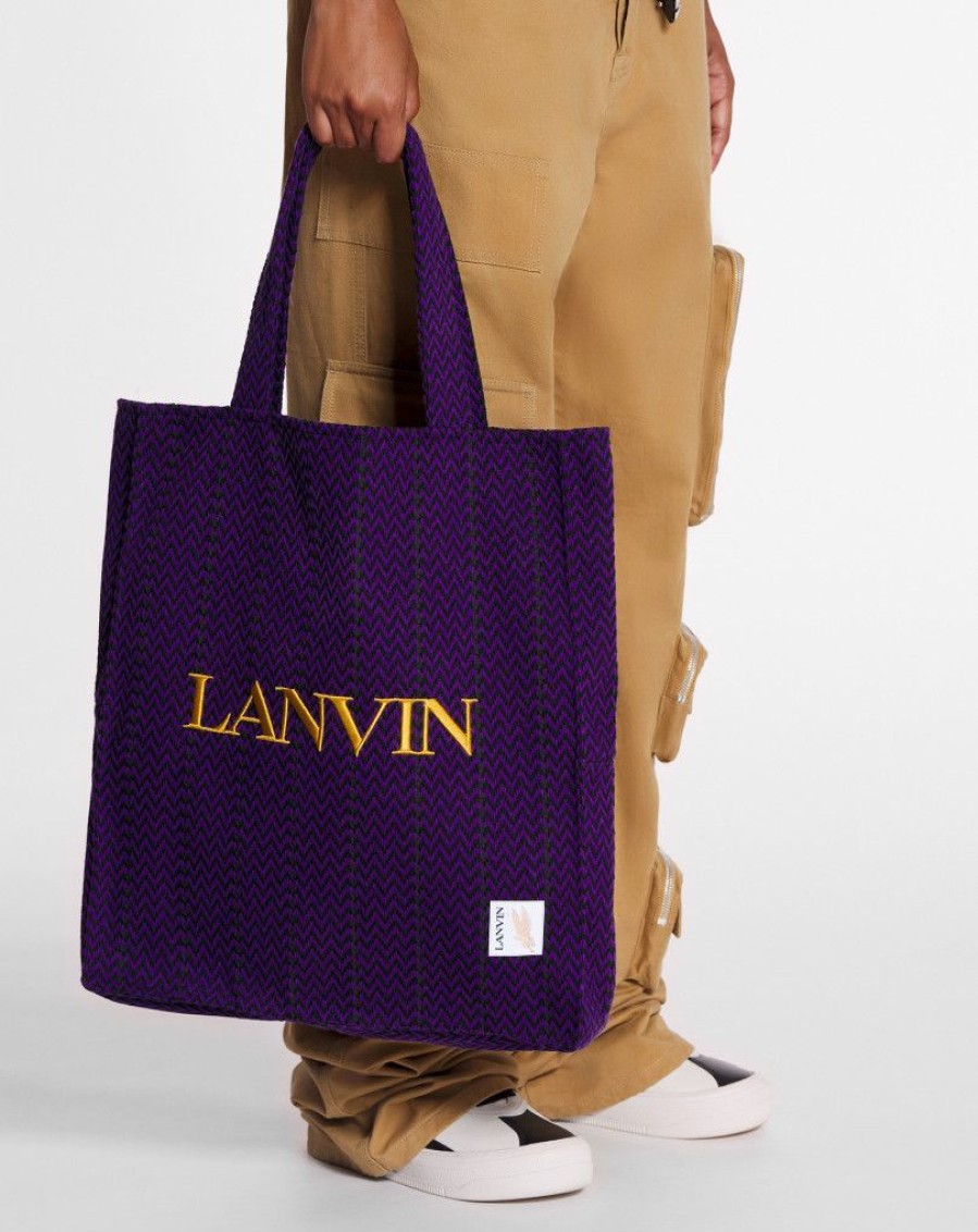 Uomini LANVIN Borse Tote | Borsa Tote Lanvin X Future Kerb In Cotone