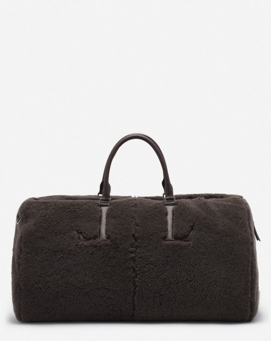 Uomini LANVIN Borse Tote | Borsa Da Viaggio In Shearling Lanvin X Future