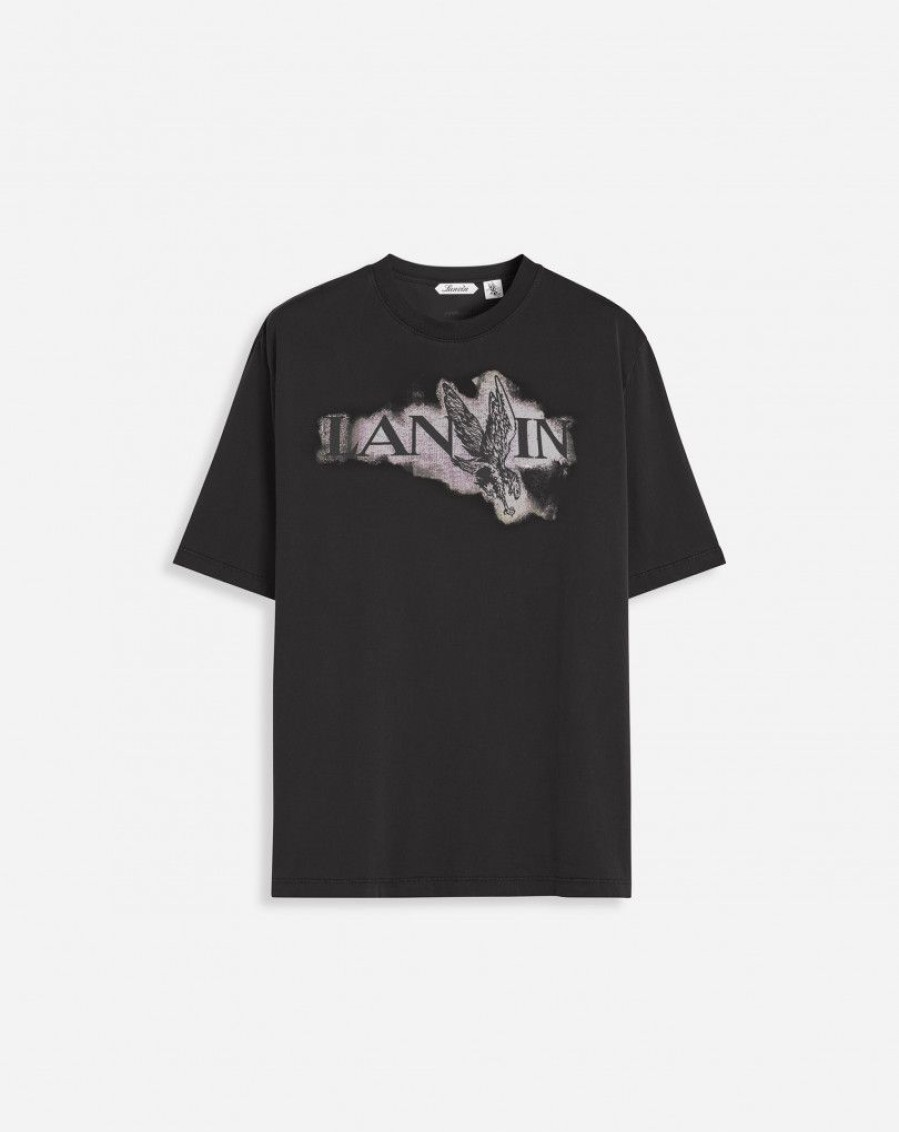 Uomini LANVIN T-Shirt E Polo | T-Shirt Con Stampa Classica Aquila Lanvin X Future