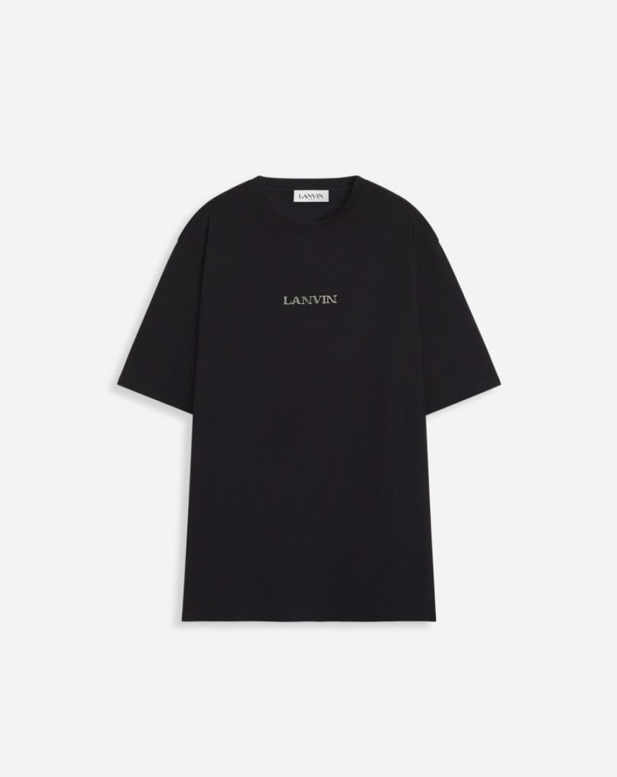 Uomini LANVIN Cappotti E Giacche | T-Shirt Classica Unisex Con Logo Lanvin