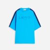 Uomini LANVIN T-Shirt E Polo | T-Shirt Ampia Con Ricamo Lanvin Lato Curb