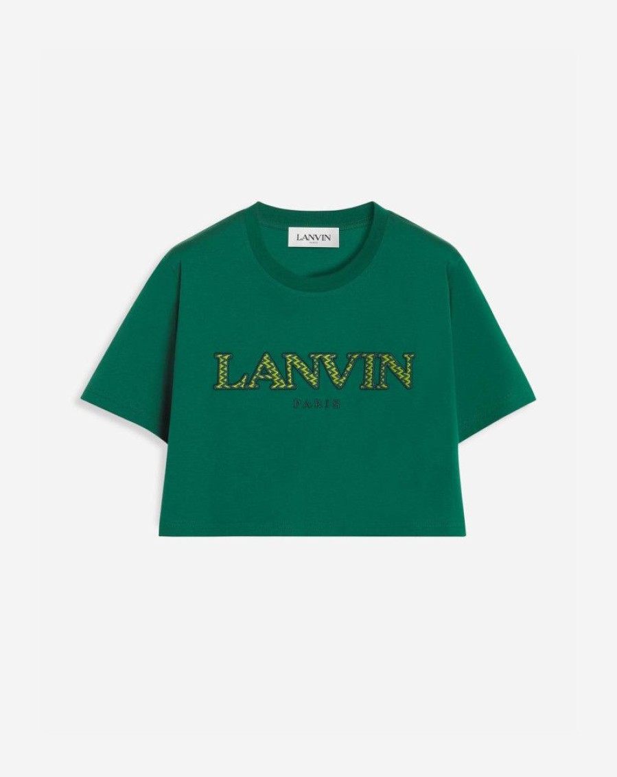 Donne LANVIN T-Shirt E Felpe | T-Shirt Corta Ricamata