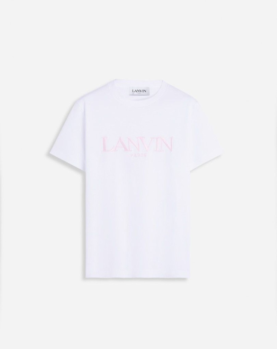 Donne LANVIN T-Shirt E Felpe | T-Shirt Classica Ricamata Lanvin