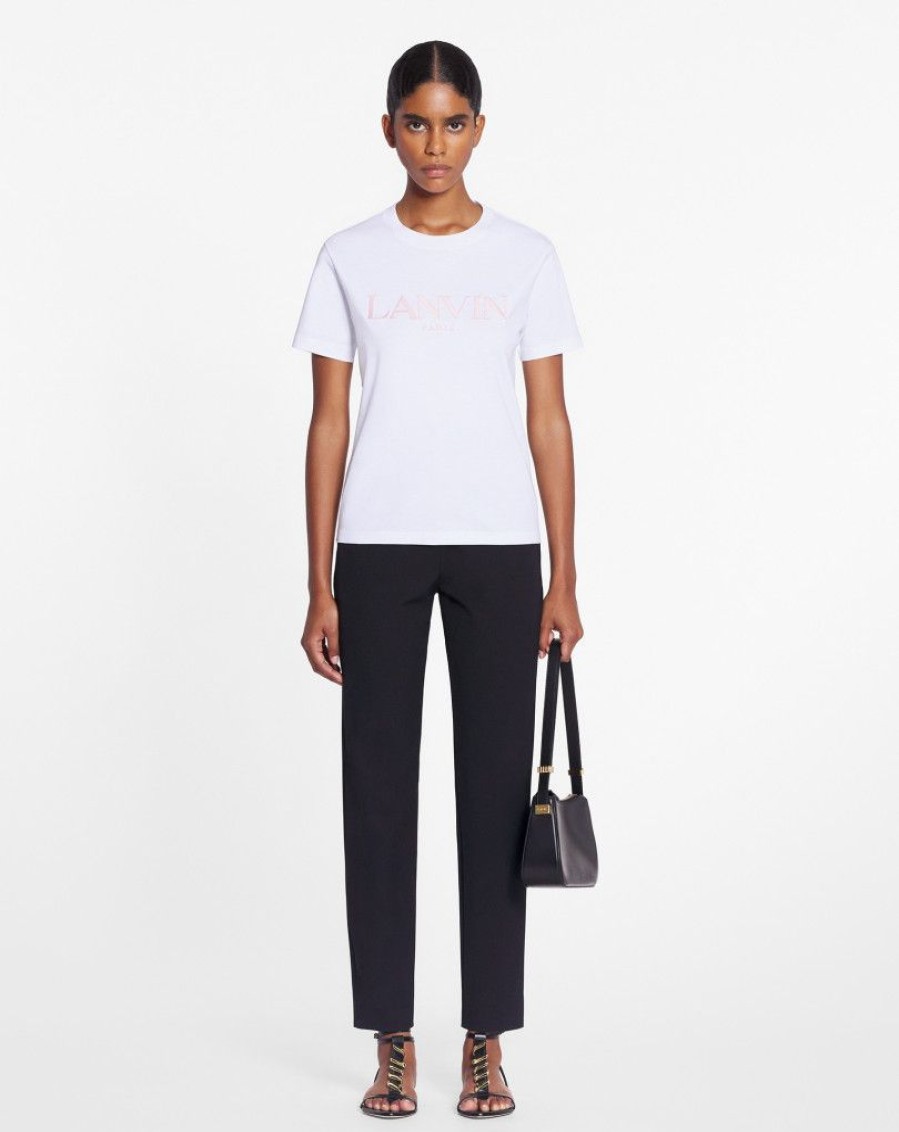 Donne LANVIN T-Shirt E Felpe | T-Shirt Classica Ricamata Lanvin