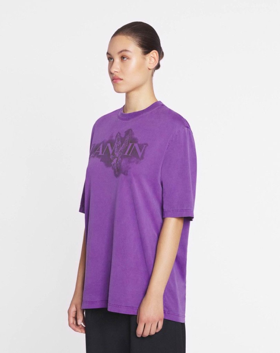 Uomini LANVIN T-Shirt E Polo | T-Shirt Con Stampa Classica Aquila Lanvin X Future