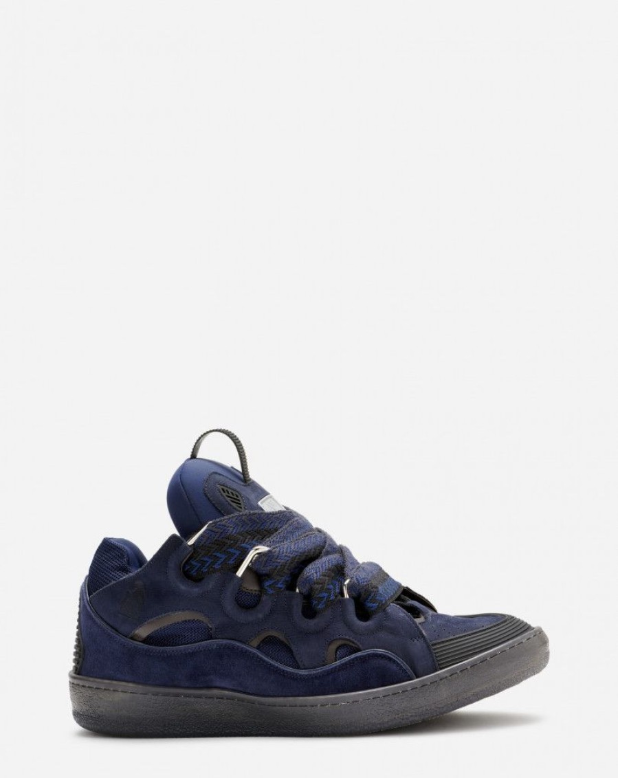 Uomini LANVIN Scarpe Da Ginnastica | Sneaker Curb In Pelle