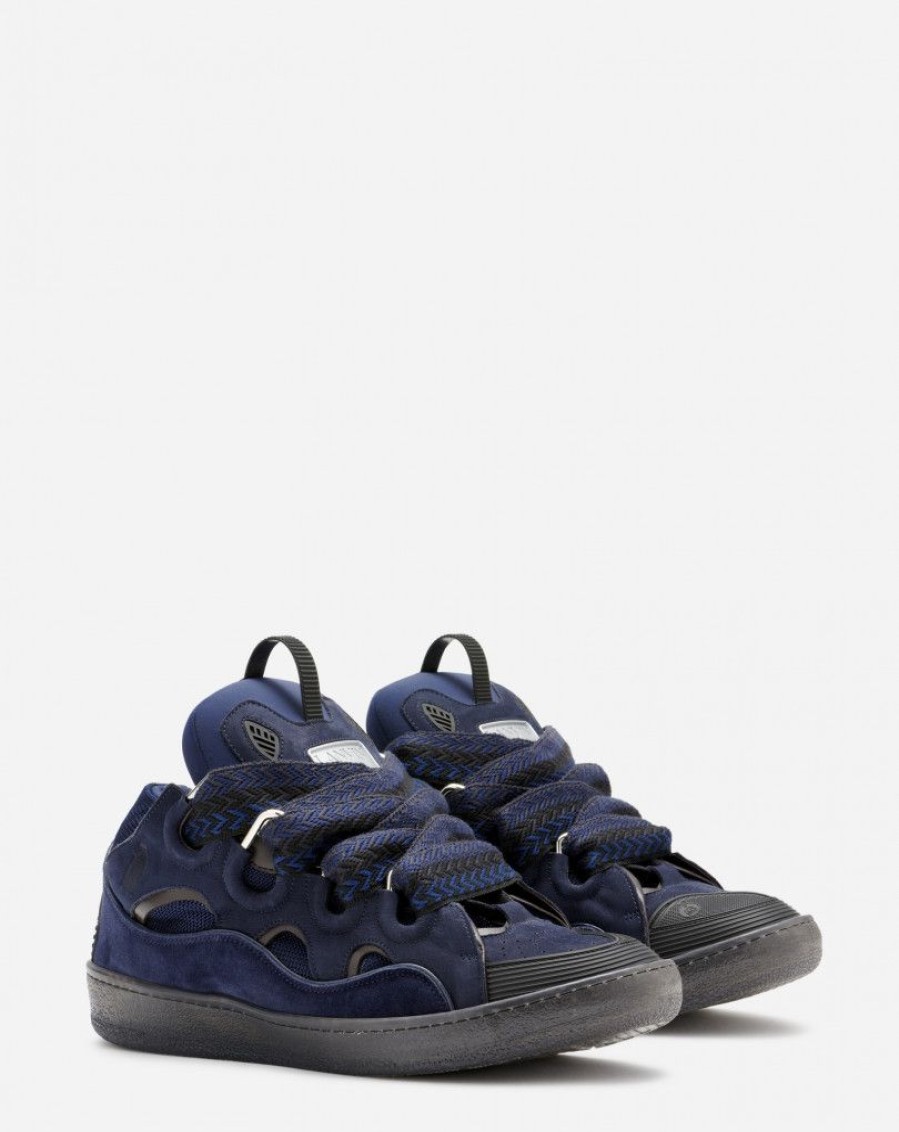 Uomini LANVIN Scarpe Da Ginnastica | Sneaker Curb In Pelle