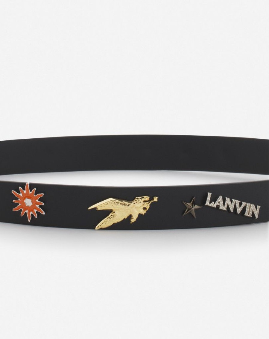 Uomini LANVIN Cinghie | Cintura Lanvin X Future In Pelle Con Spille