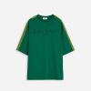 Uomini LANVIN T-Shirt E Polo | T-Shirt Ampia Con Ricamo Lanvin Lato Curb