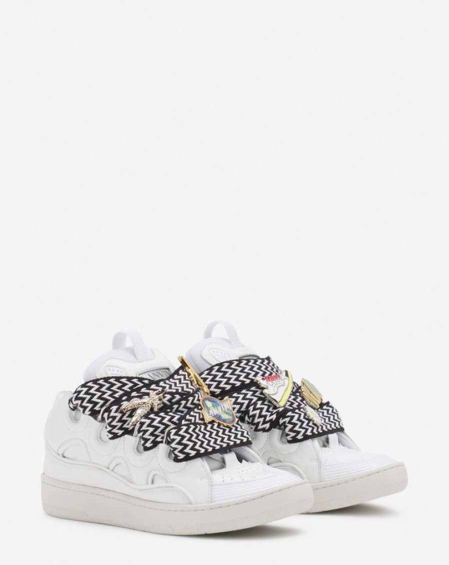 Donne LANVIN Scarpe Da Ginnastica | Sneakers Da Donna In Pelle Lanvin X Future Curb 3.0