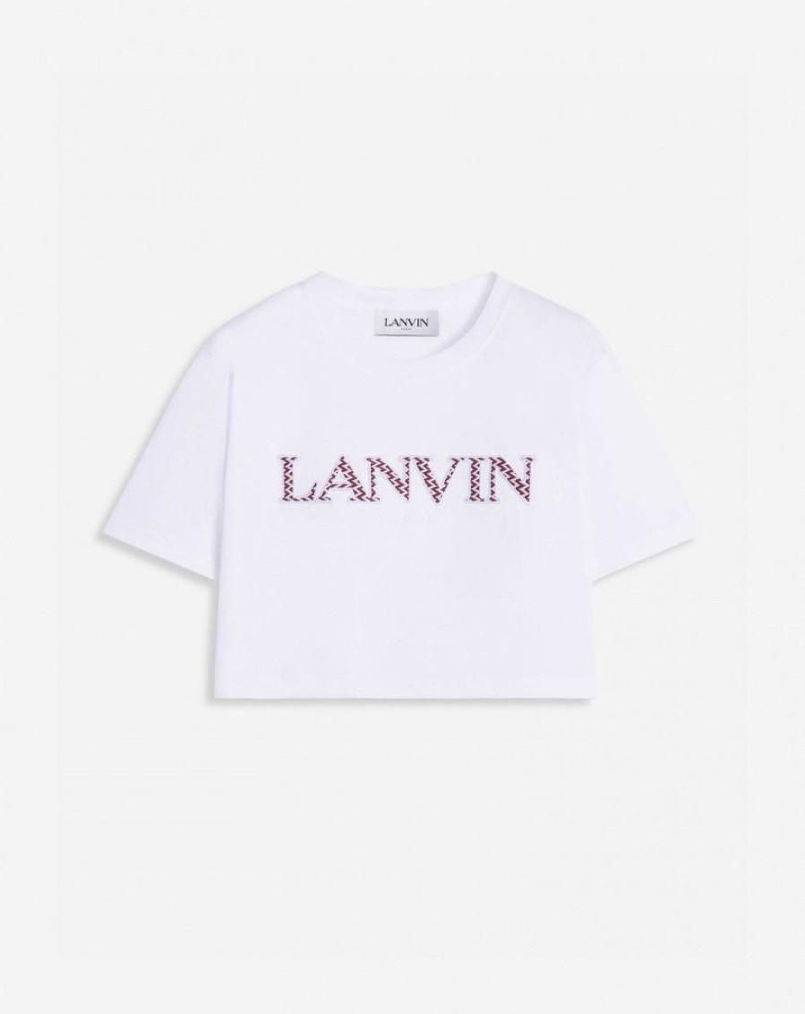 Donne LANVIN T-Shirt E Felpe | T-Shirt Corta Ricamata