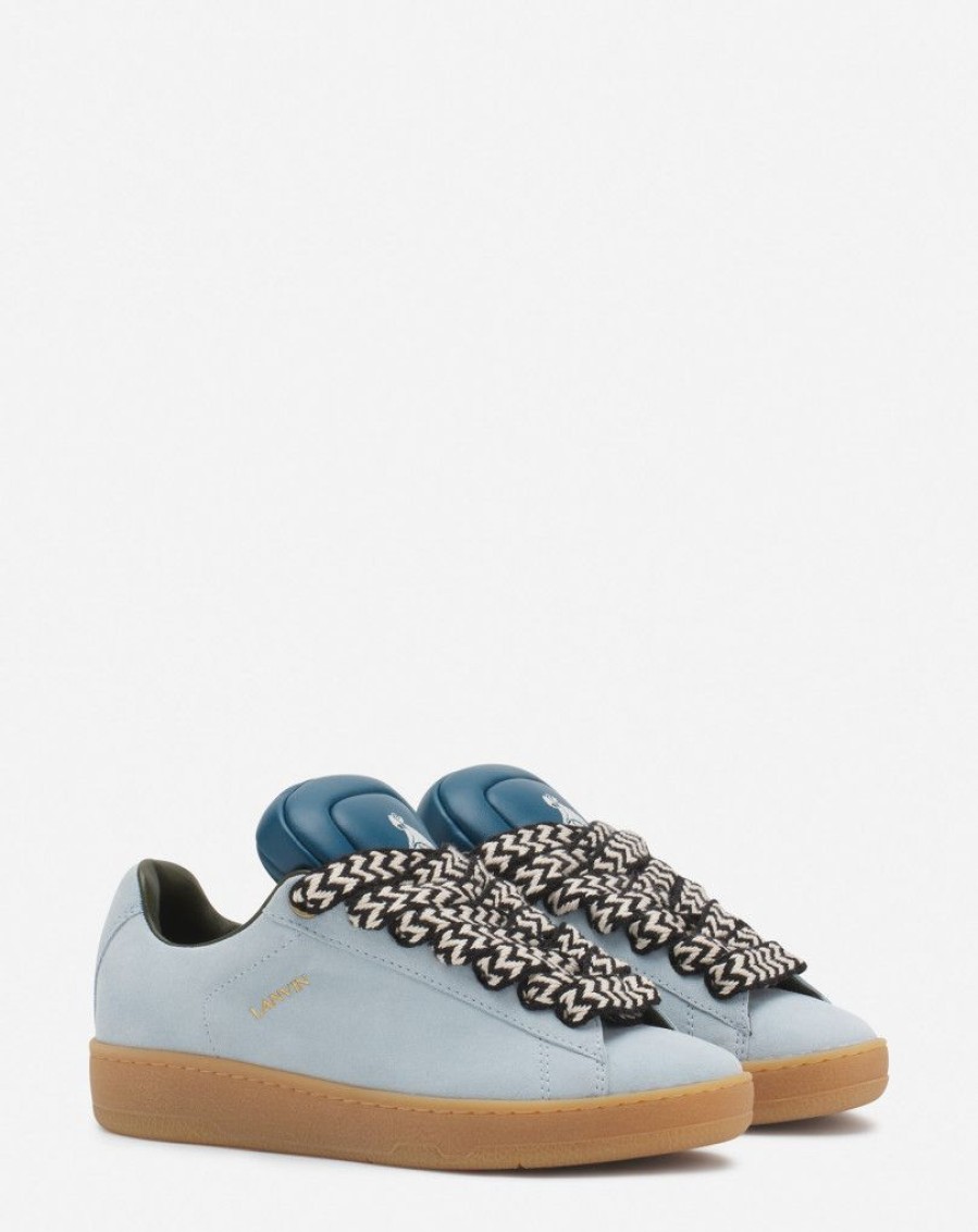 Donne LANVIN Scarpe Da Ginnastica | Sneakers Hyper Curb Lanvin X Future In Pelle E Camoscio Da Donna