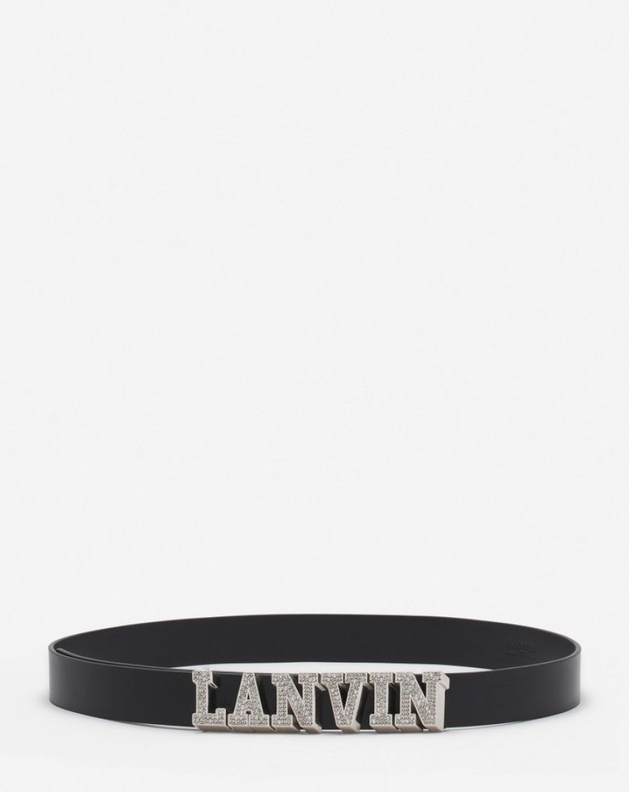 Uomini LANVIN Cinghie | Cintura Lanvin X Future In Pelle Con Strass