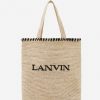 Uomini LANVIN Borse Tote | Borsa Tote In Rafia Lanvin